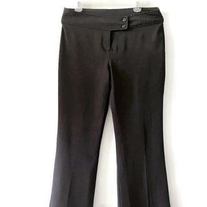 CG Women's Black with Button Dress Pants Wide Leg Size: Large